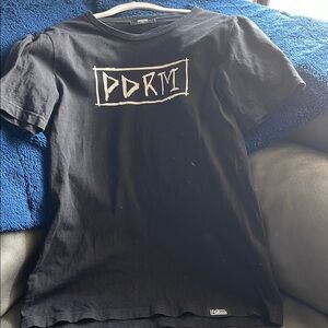 Black Short Sleeve Tee with Bold Back Design